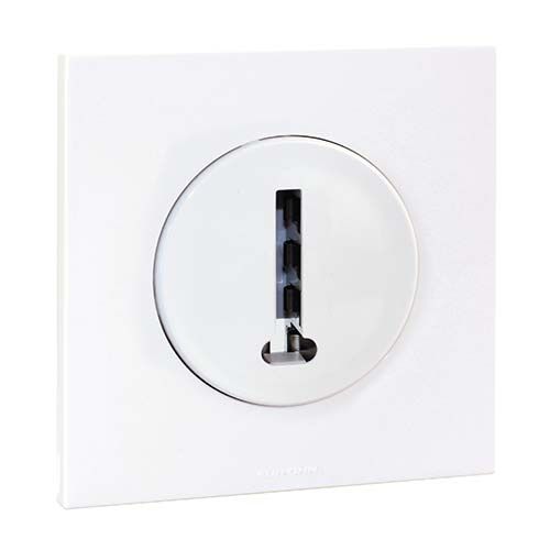 EUROHM Square Prise téléphone en T 8 contacts blanc - 60270