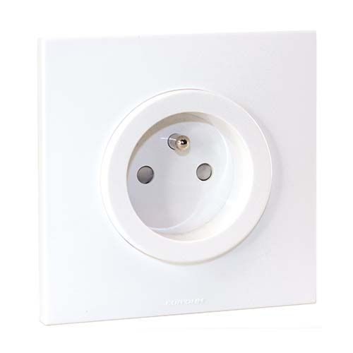Plaque simple blanc - EUROHM Square 60295