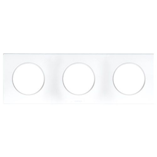 EUROHM Square Plaque triple blanc - 60298