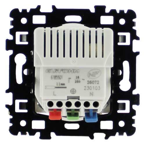 Prise de courant 2P+T + USB Type C coloris silver Eurohm Square - vue de dos