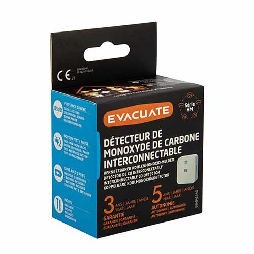 Détecteur de monoxyde de carbone interconnectable Evacuate - photo packaging