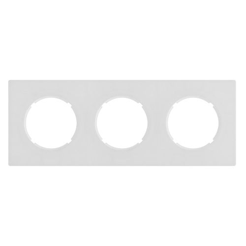 Plaque triple horizontale coloris blanc Fontini Dom