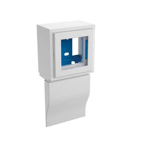 GGK Boitier appareillage 45X45 pour plinthe électrique 4D 20x80mm blanc