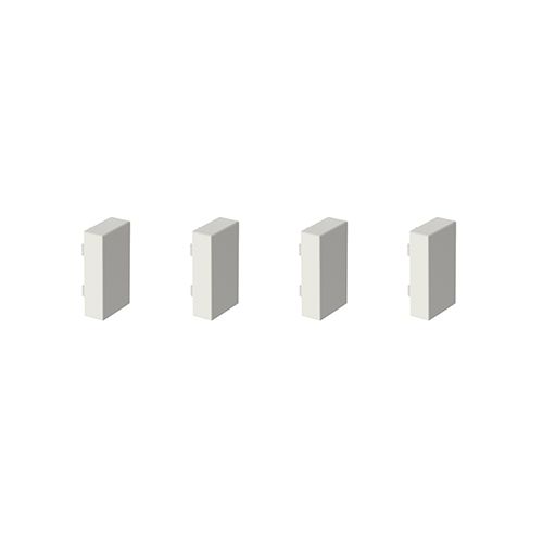 GGK Embouts de finition pour moulure électrique 22x12mm blanc - lot de 4