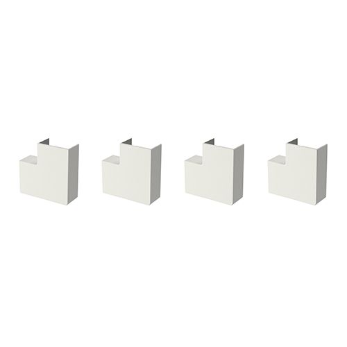 GGK Angles plats pour moulure électrique 22x12mm blanc - lot de 4