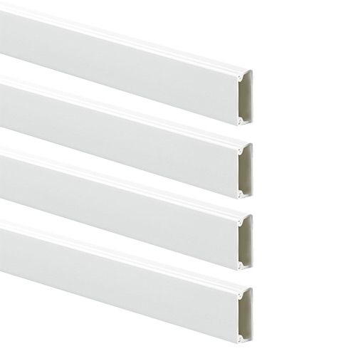Moulure adhésive électrique  GGK 22x12mm L.1,2m blanche - lot de 4 EAN8017