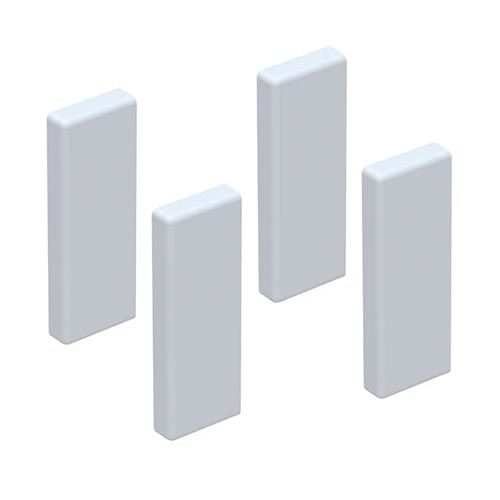 GGK Embouts de finition pour moulure électrique 15x30mm blanc - lot de 4