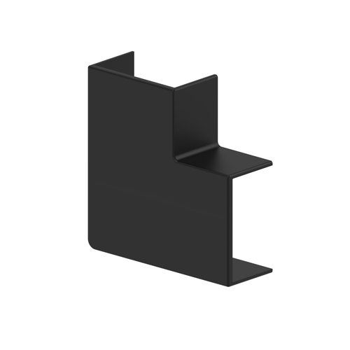 Angle plat GGK noir pour moulure électrique 22x12mm