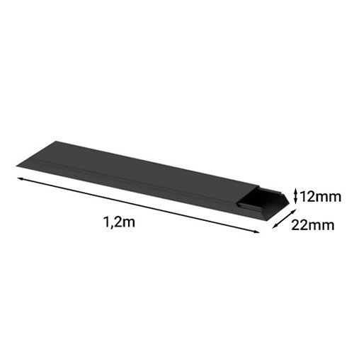 Moulure électrique noire GGK longueur 1,20m