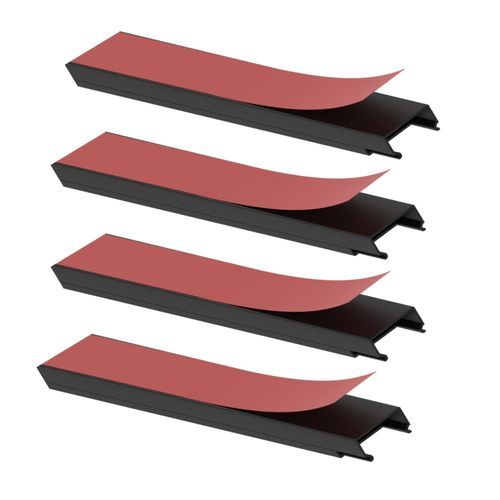 Lot de 4 moulures électriques adhésives noires GGK
