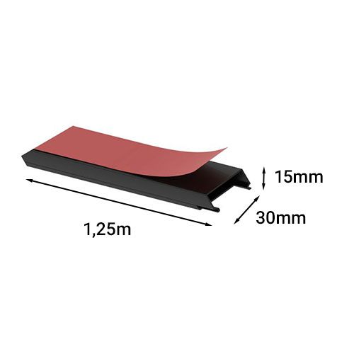 Goulotte électrique adhésive noire GGK 15x30 longueur 1,25m