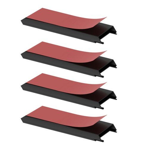 Lot de 4 goulottes électriques adhésives noires GGK 15x30 longueur 1,25m