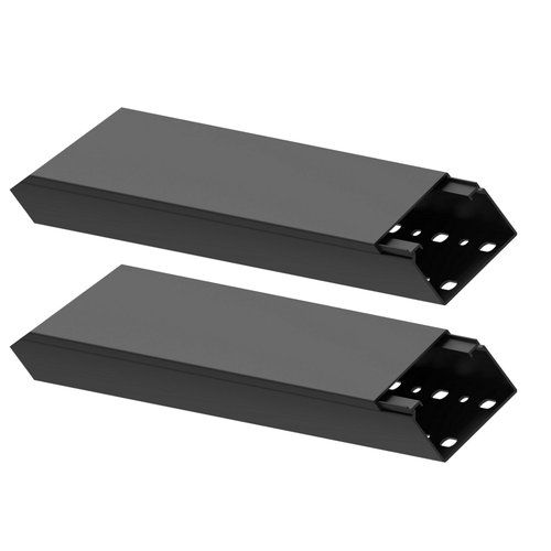 Lot de 2 goulottes électriques GGK noire de 1,25m