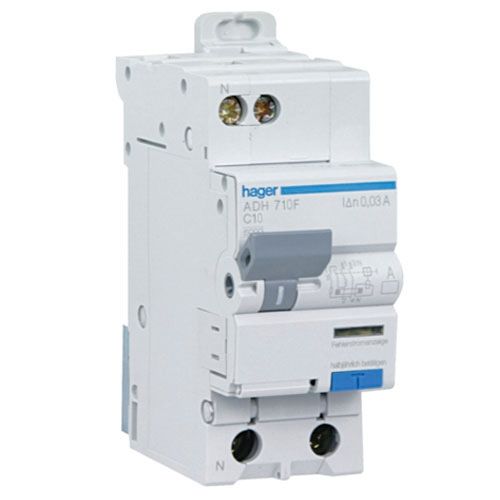 HAGER Disjoncteur différentiel 10A 30mA type AC 230V - ADC710F