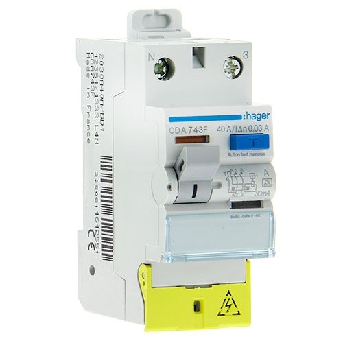 HAGER Interrupteur différentiel 40A 30mA type A