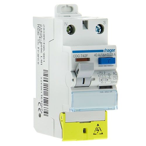 HAGER Interrupteur différentiel 40A 30mA type AC