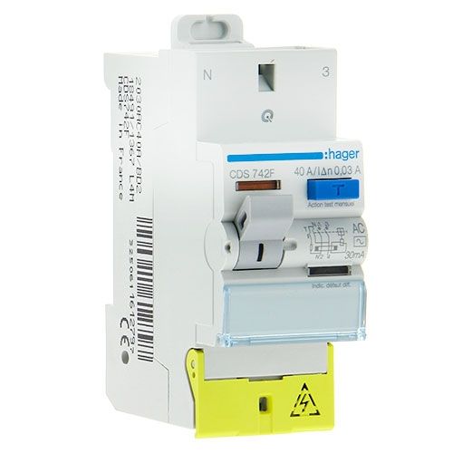 HAGER Interrupteur différentiel AUTO 40A 30mA type AC