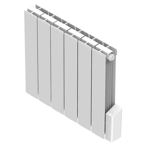 HEATZY Shine Radiateur connecté à inertie fluide horizontal blanc 1500W - photo profil orienté à gauche