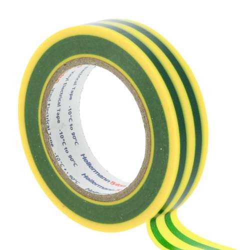 ruban adhésif vert jaune Hellermanntyton