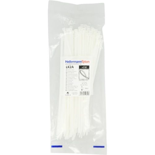 Colliers de serrage blancs 275x4,6mm Hellermanntyton - paquet de 100 pièces