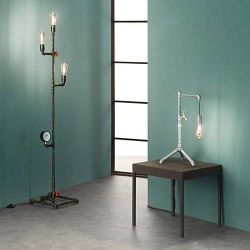 Lampe de table E27 LUCE DESIGN Galvanisé AMARCORD - I-AMARCORD-L1 ZN