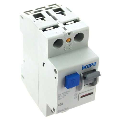 IKEPE Interrupteur différentiel 40A 30mA type A 230V - vue de haut