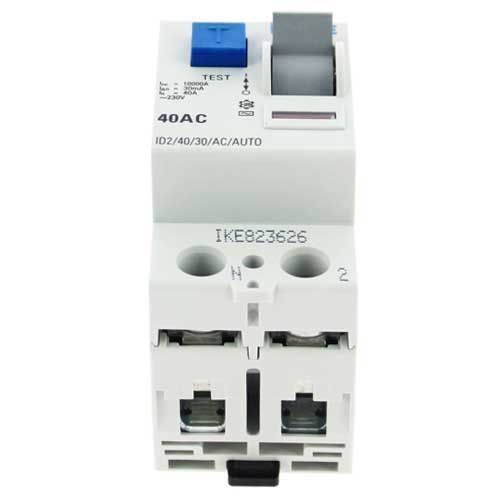 IKEPE Interrupteur différentiel 40A 30mA type AC auto 230V - vue de dessous