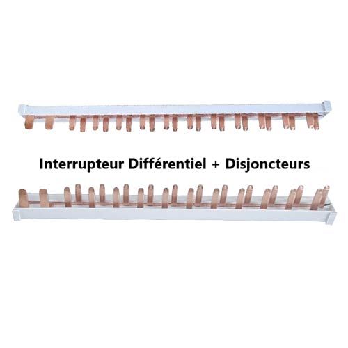 Peigne d'alimentation électrique horizontal IKEPE Phase Neutre 13 modules