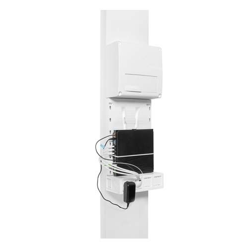 Zone attenante pour coffret de communication avec 1 prise + 3 cordons RJ45 IKEPE
