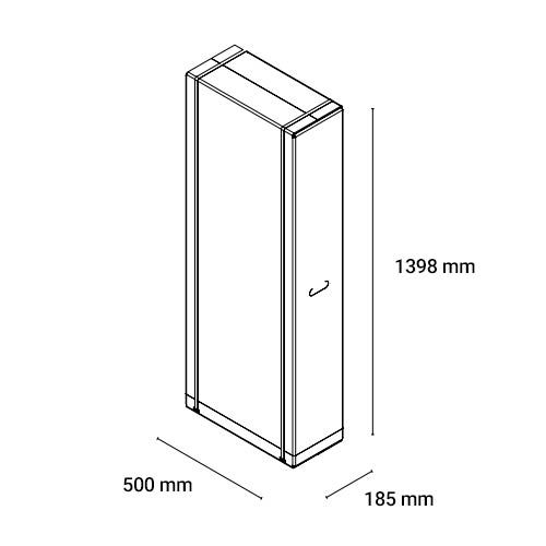 Climatiseur réversible fixe monobloc vertical 10HP Klimea - vue de profil