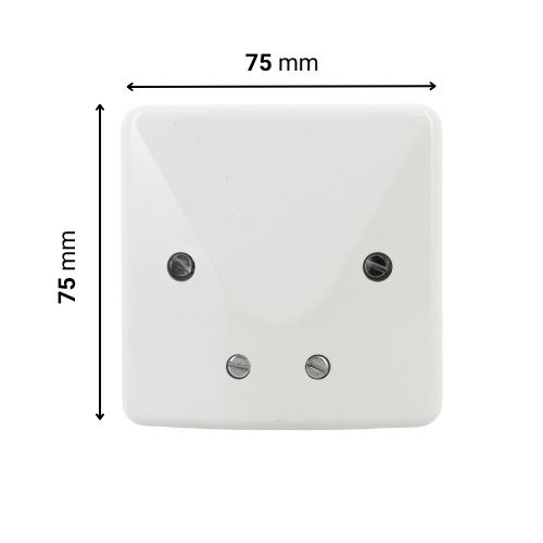 Dimensions de la sortie de câble 16A Lebenoid blanche