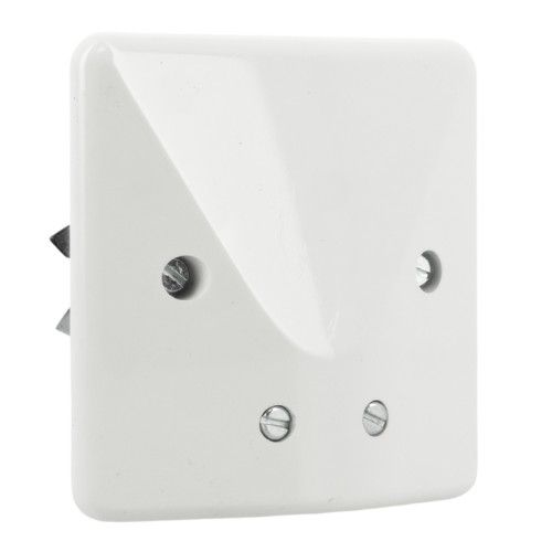 sortie de câble 16A Lebenoid blanche - vue de profil