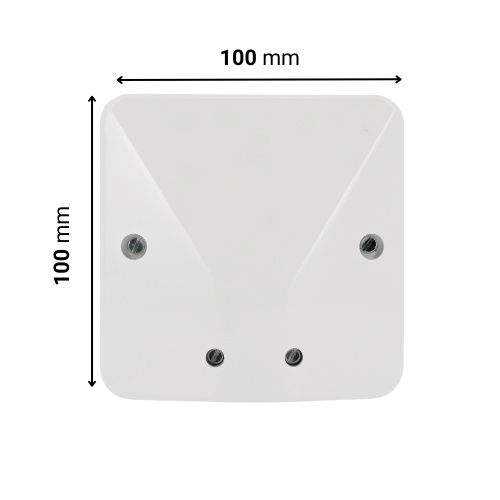 Dimensions de la sortie de câble 20/32A Lebenoid blanche 100x100mm