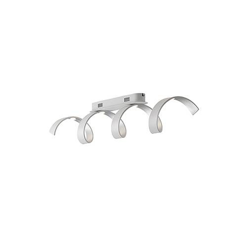 Plafonnier LED LUCE DESIGN 20W Blanc Argent HELIX - LED-HELIX-PL4C BCO