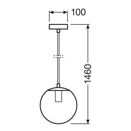 Dimensions de cette suspension globe LEDVANCE