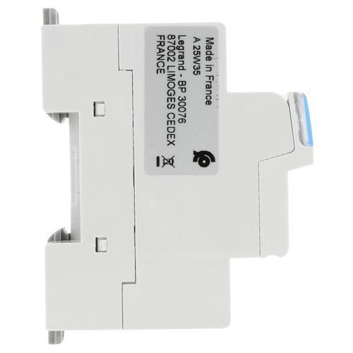 Parafoudre monophasé autoprotégé type 2 12kA 230V Legrand - vue de côté