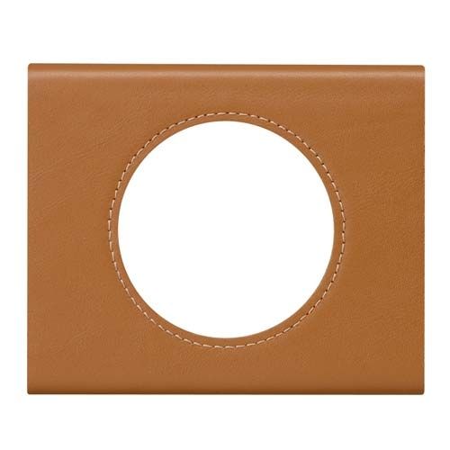 LEGRAND Céliane Plaque Matières 1 poste Cuir caramel - 069421