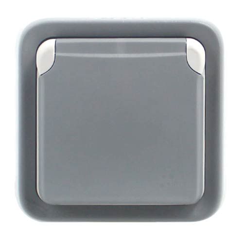 Prise de courant étanche LEGRAND Plexo encastrée gris IP55 - 069831