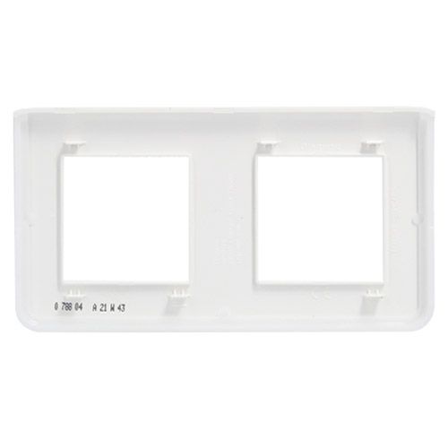 Plaque LEGRAND Mosaic double horizontale Blanc - Vue de dos