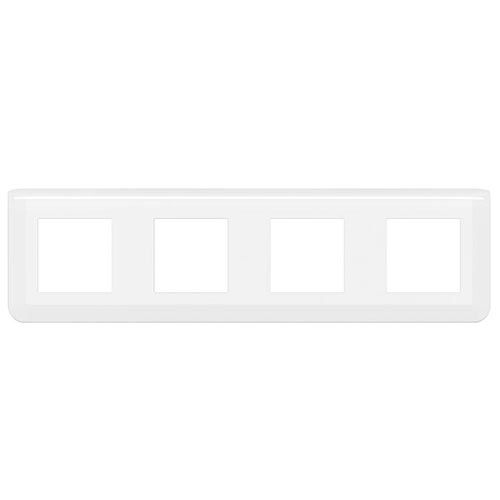Plaque LEGRAND Mosaic quadruple horizontale Blanc - 078808L