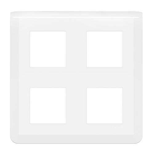 LEGRAND Mosaic Plaque horizontale 2x2 postes blanc