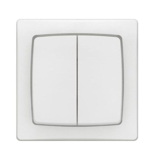 Double interrupteur 5 en 1 coloris blanc Legrand - vue de face