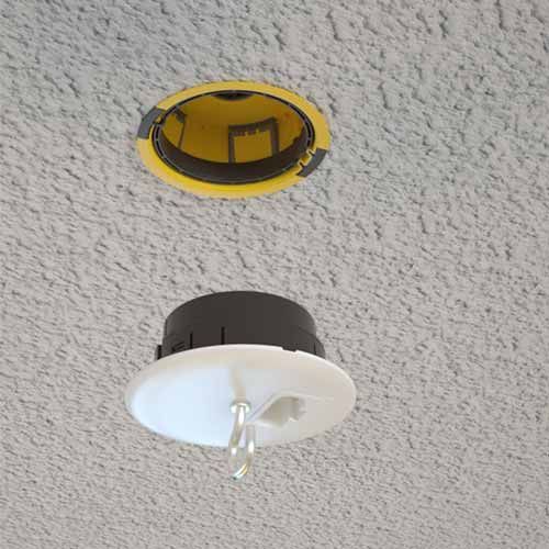 Boîte DCL Legrand MODUL'UP avec prise à enficher - installation dans faux-plafond