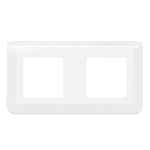 Plaque double horizontale blanc LEGRAND Mosaic