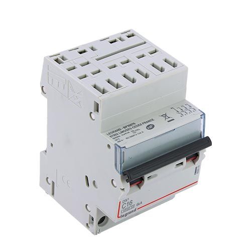 Disjoncteur LEGRAND DX3 tétrapolaire 16A auto/vis courbe C 4,5kA 400V - vue de dessus