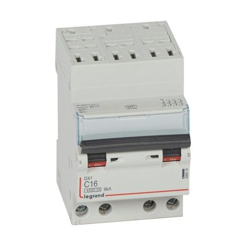 Disjoncteur LEGRAND DX3 tétrapolaire 16A auto/vis courbe C 4,5kA 400V