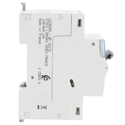 Interrupteur différentiel 63A 30mA type F 2 modules 230V Legrand DX3 - vue de côté