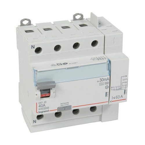 Interrupteur différentiel LEGRAND DX3 tétrapolaire 40A 30mA type F 5 modules 400V