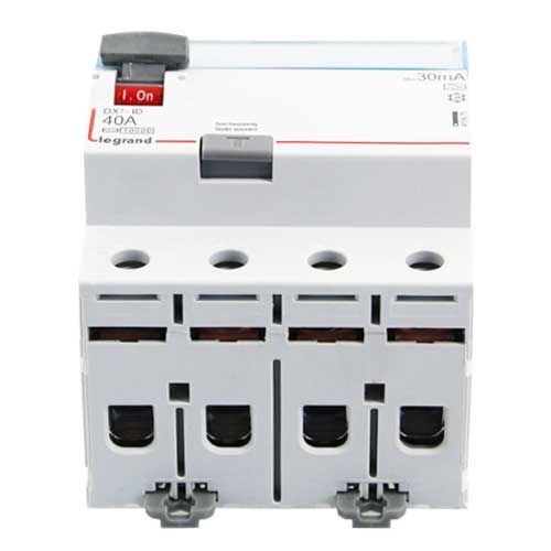 vue dessous LEGRAND DX3 Interrupteur différentiel 4P 40A Type A 30mA - 411675