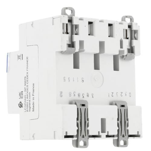 Interrupteur différentiel tétrapolaire 63A 30mA type B 4 modules 400V Legrand DX3 - vue arrière produit